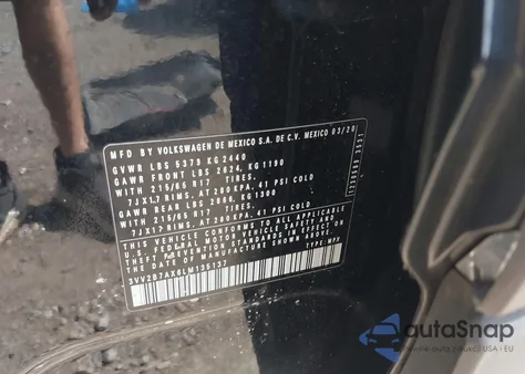 2020 Volkswagen Tiguan 2.0T Se/2.0T Se R-Line Black/2.0T Sel from USA, damaged, VIN 3VV2B7AX6LM135137